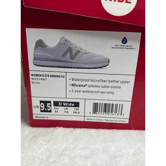 New Balance Women’s spikeless golf White 574 Greens V2 (US Size 9.5) NIB - Picture 5 of 6